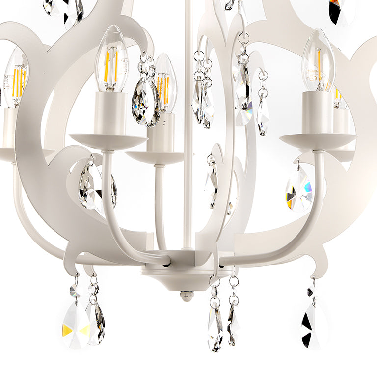 Lampadario Jane 5 luci Bianco