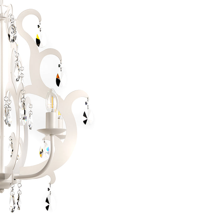 Lampadario Jane 5 luci Bianco