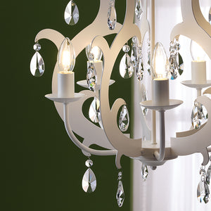 Lampadario Jane 5 luci Bianco