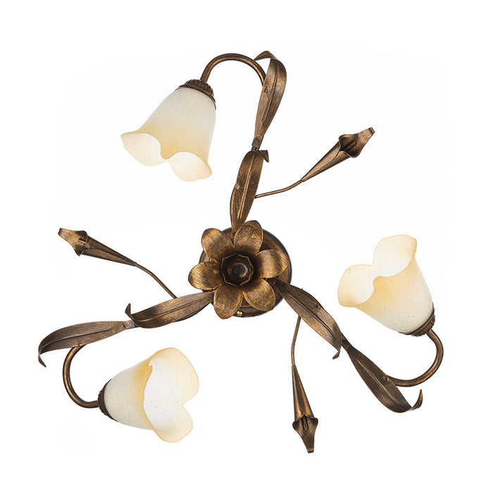Plafoniera 3 luci Lucrezia Bronzo