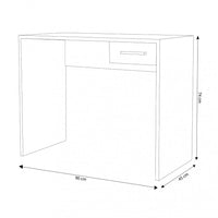 Scrivania Porta Pc Tom Quercia Chiaro 90x45x74 h cm in Truciolare bilaminato Marrone