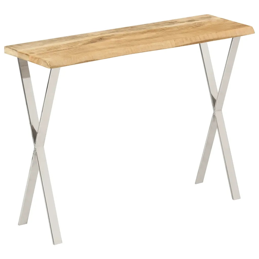Tavolo Consolle | Tavolo d'Ingresso Bordi Vivi 105x33x76 cm Legno Massello di Mango