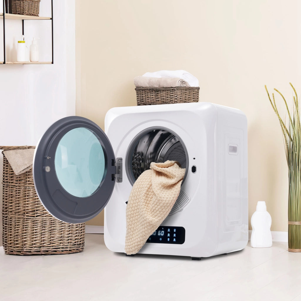 Asciugatrice Compatta a Evacuazione 3 kg 850 W con 6 Programmi; Cestello Inox e Installazione a Parete