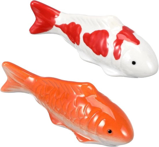 Decorazioni per vasca da bagno a forma di pesce galleggiante - Decorazione artificiale per acquario - Realistico acquario - Pesci per acqua salata e dolce - Set da 2 pezzi
