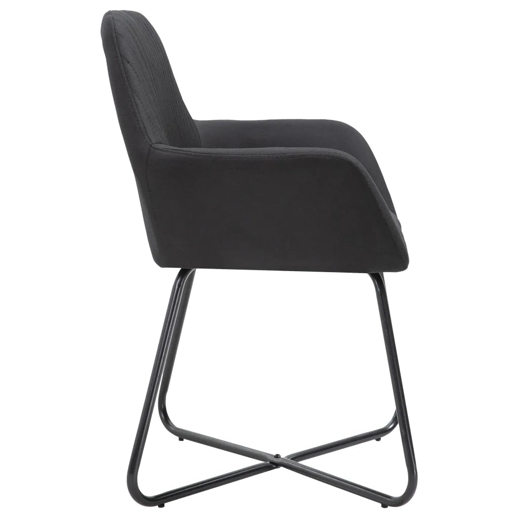 Sedie da Pranzo 4 pz Nere in Tessuto cod mxl 23706