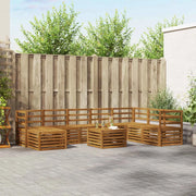 Set divano sezionale 9 pcs Naturale Legno di Acacia Massello 3375309