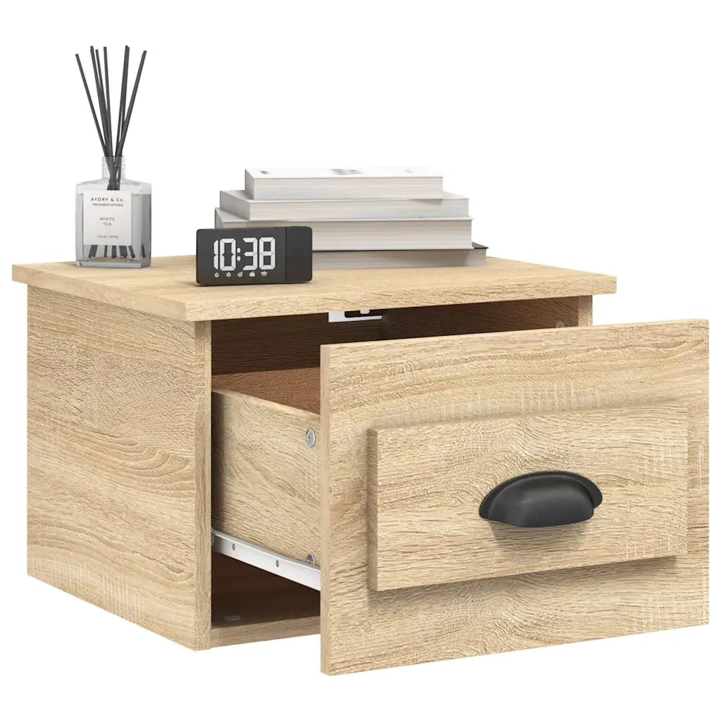 Comodini a Parete 2 pz Rovere Sonoma 41,5x36x28 cm 816383