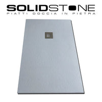 Piatto doccia in pietra SOLIDSTONE alto 2,8 cm - Grigio cemento RAL 7033 - Misura: 70x100 x 2,8h