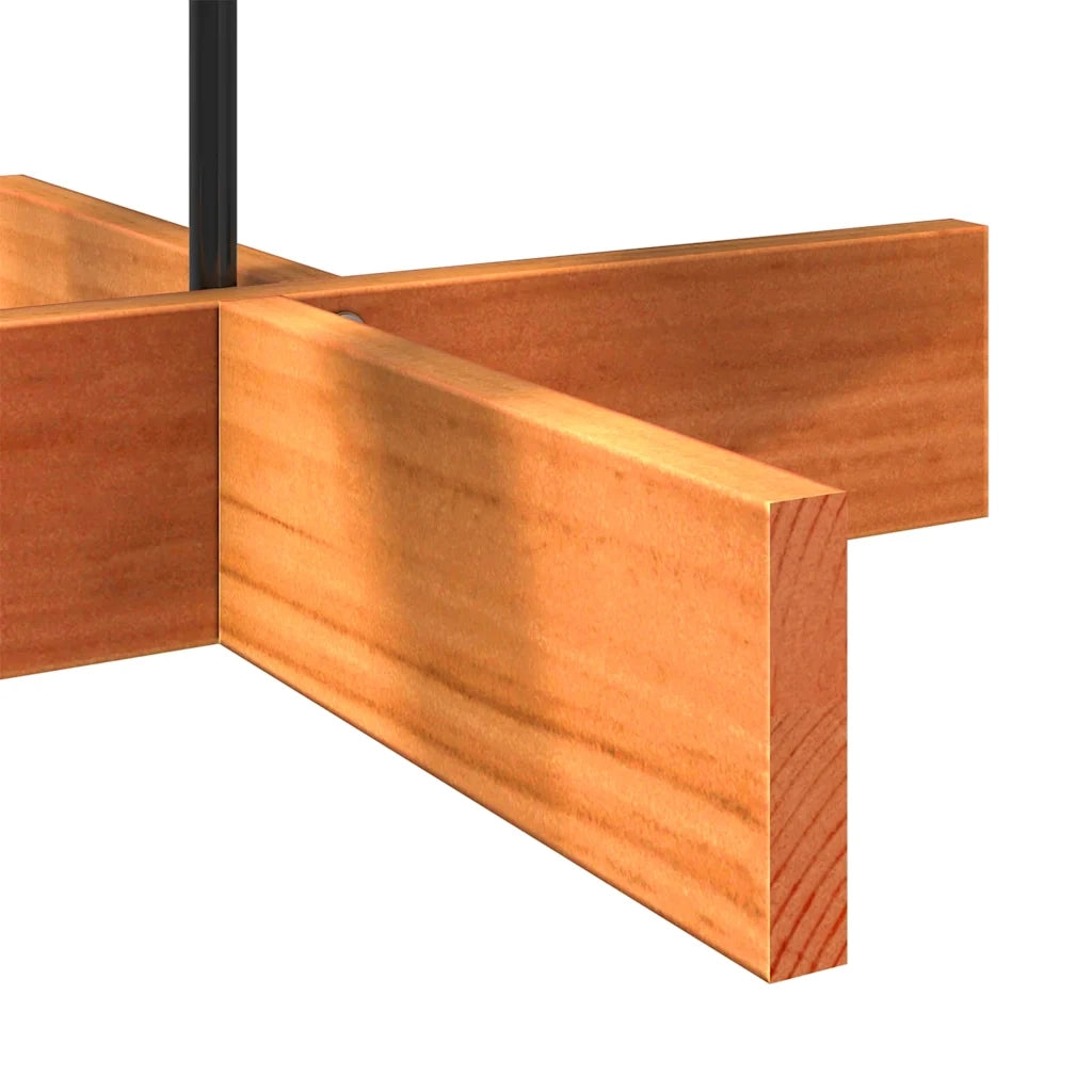 vidaXL Albero di Natale Marrone Cera 100 cm in Legno Massello di Pino