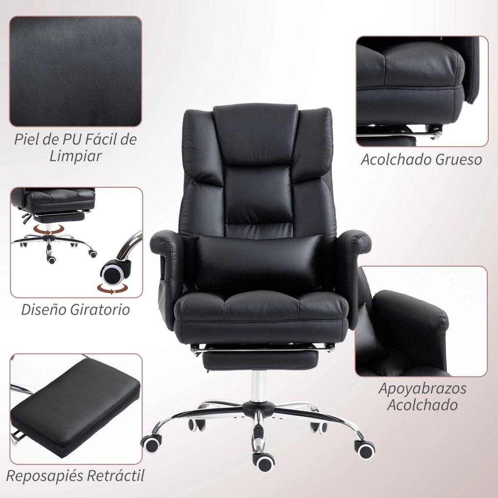 Sedia da Ufficio con Supporto Lombare ¨C Minimal ¨C Nero