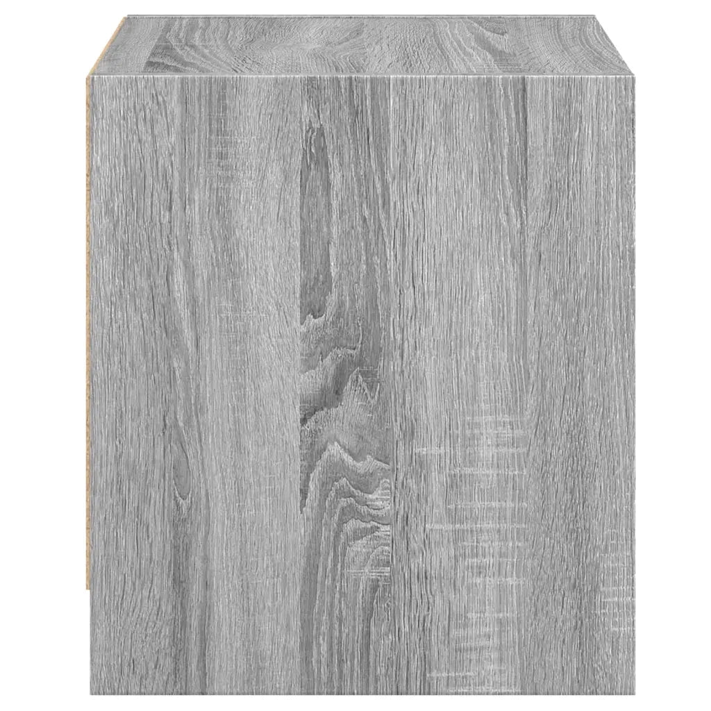 Comodini con Ante in Vetro 2pz Grigio Sonoma 35x37x42 cm 836354
