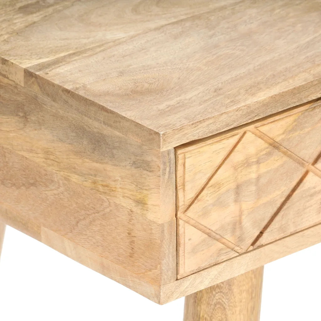 Toeletta | Tavolino da Trucco 100x50x76 cm in Legno Massello di Mango