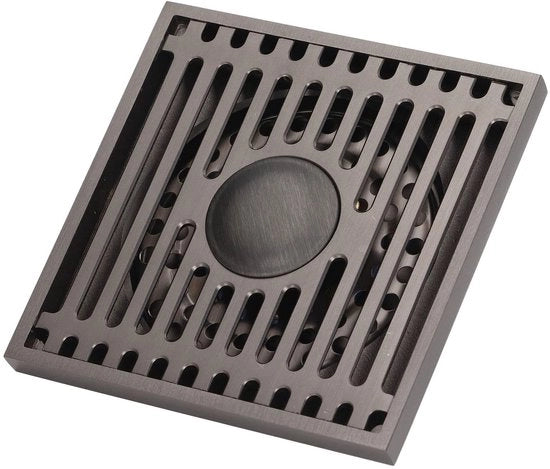 Afvoer perimetrale in acciaio inossidabile - Dimensioni 10,2 x 10,2 x 2,5 cm - Porta a goccia - Filtro capillare - Doccia - Resistenze ai blocchi - Bocchetta di scarico