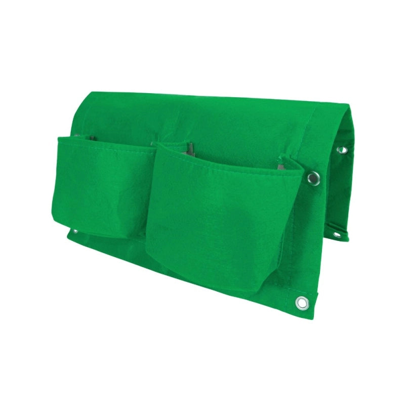 Vaso da Balcone in tessuto BloemBagz, con 4 tasche, 46 cm, colore Verde