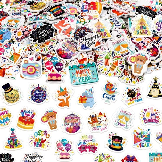 Sticker schiuma per decorazioni di Natale 150 pezzi - Animali divertenti - Decorazioni per l'Epifania - Materiale per l'attività - Disegni per fuochi d'artificio - Sticker per festa
