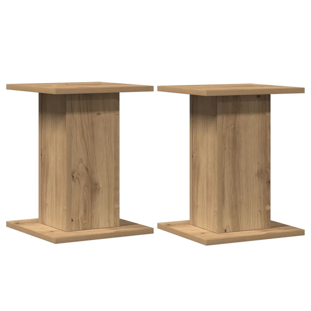 Supporti Altoparlanti 2 pz Rovere 30x30x40 cm in Multistrato 852653