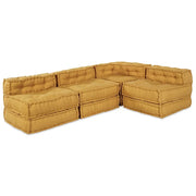 Unità di Divano Modulare 4 pcs Giallo Tessuto