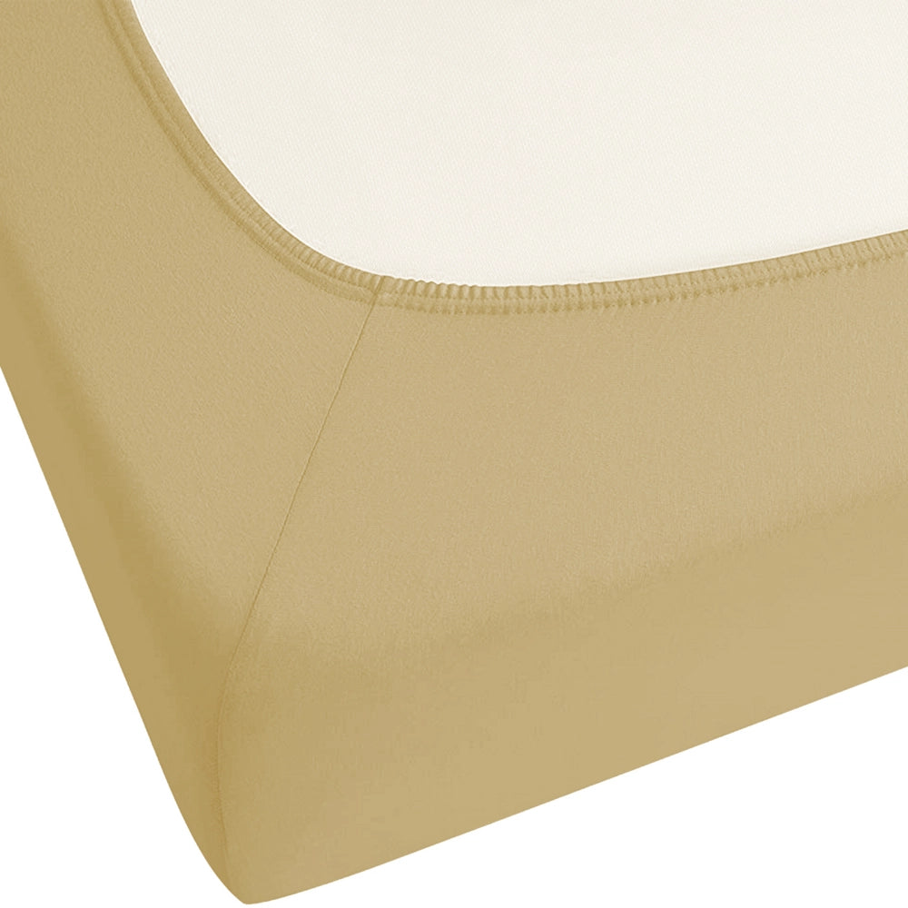 Lenzuolo con angoli cotone verde oliva 200 x 200 cm con bordi elastici modello classico a tinta unita camera da letto classica