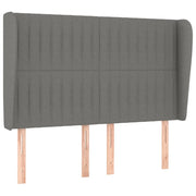 Testiera | Testata ad Orecchio GrigioScuro 147 x 23 x 118/128cm inTessuto