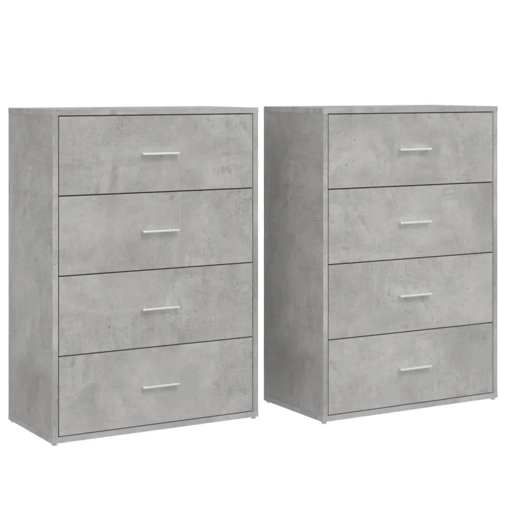 Buffet credenza cassettiera armadio mobile contenitore organizer per cucina soggiorno salotti set da 2 60 x 31 x 84 cm legno ingegnerizzato grigio 02_0036860