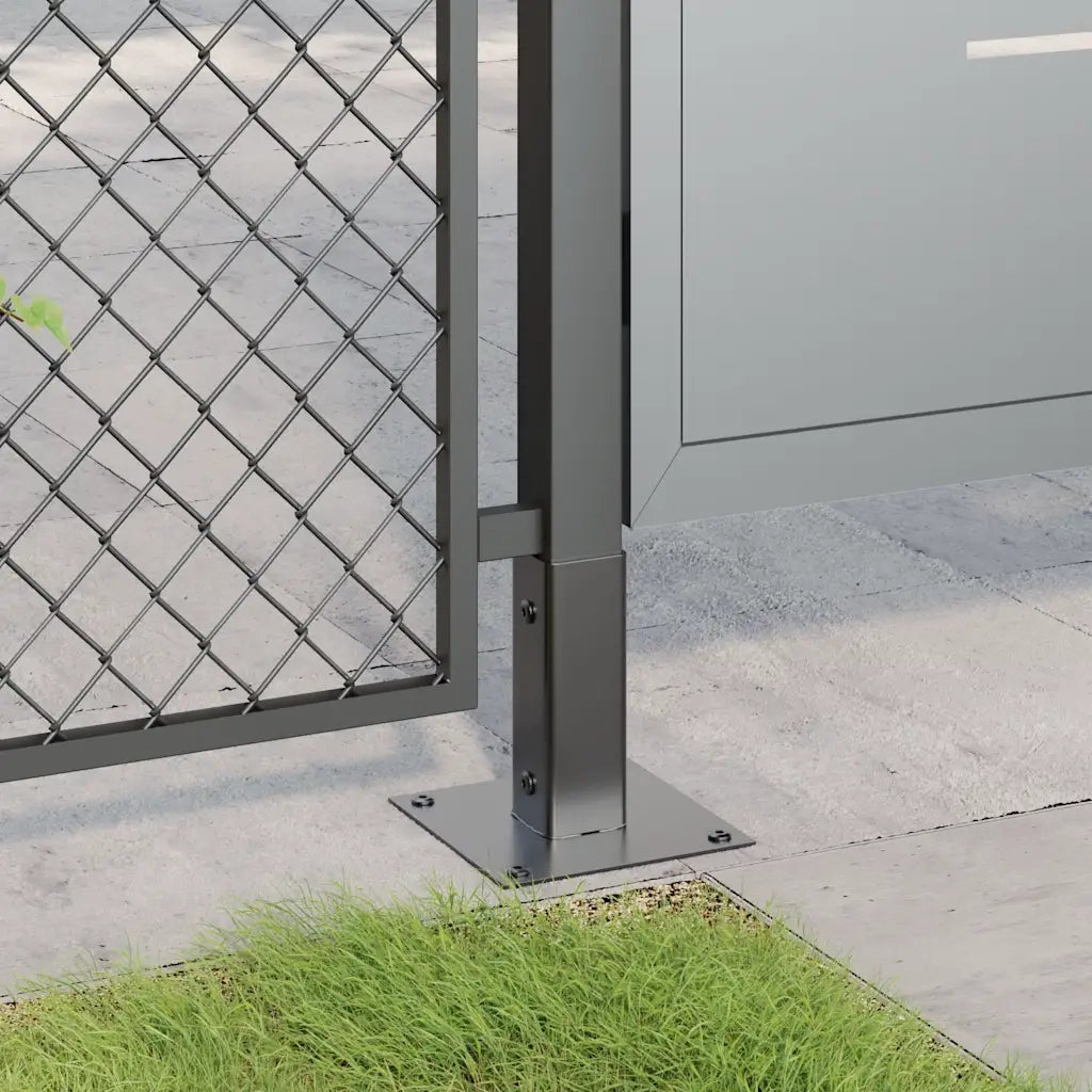 Basi per Pali Quadrati 4 pz 46x46 mm Acciaio Verniciato Polvere 42000018