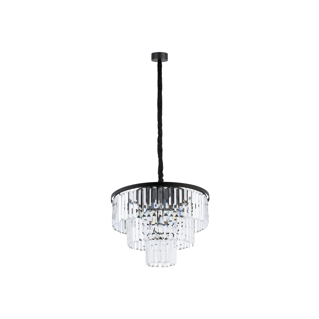Nowodvorski Cristal 7616 lampadario 9 luci nero cristallo