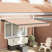 vidaXL Tenda Retrattile Striscia Multicolore 300x250 cm Tessuto
