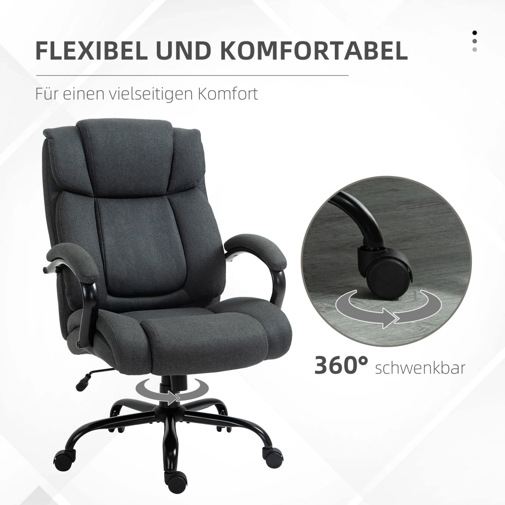 Sedia da ufficio ergonomica girevole ¨C Xylo ¨C Braccioli imbottiti, portata 220 kg, Grigio