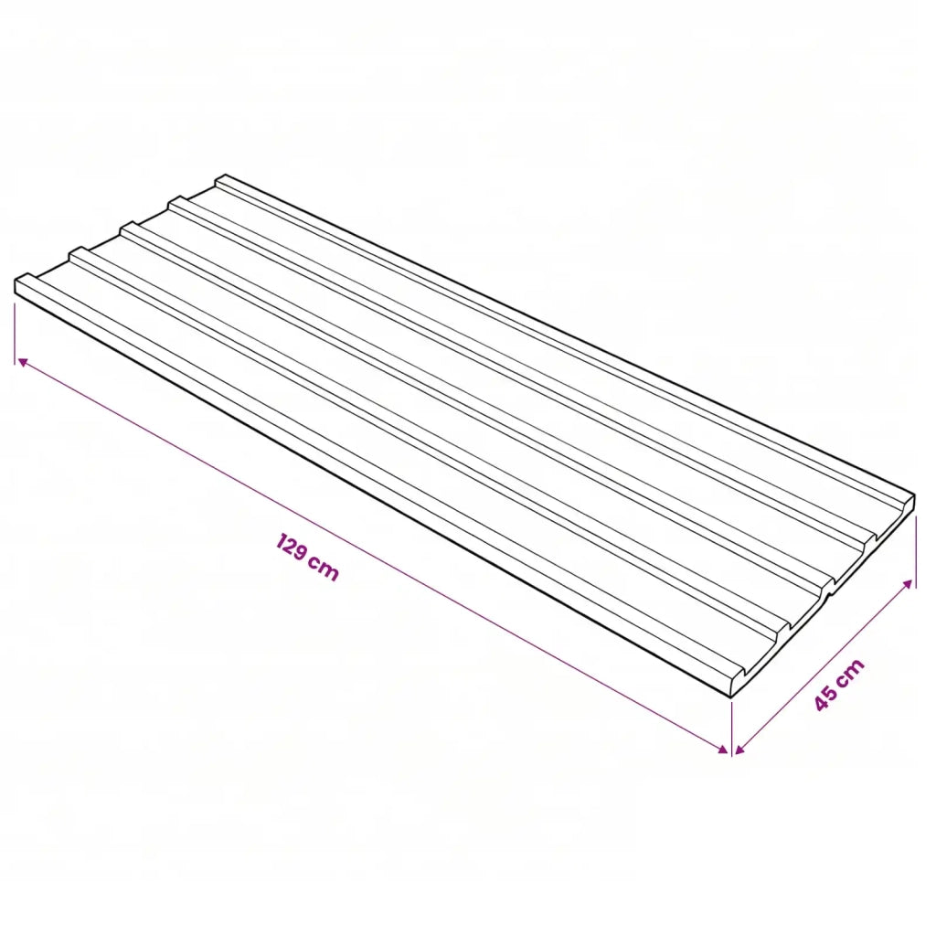 Pannello per tetto 12 pz Marrone 129 x 45 cm Acciaio zincato 42047076