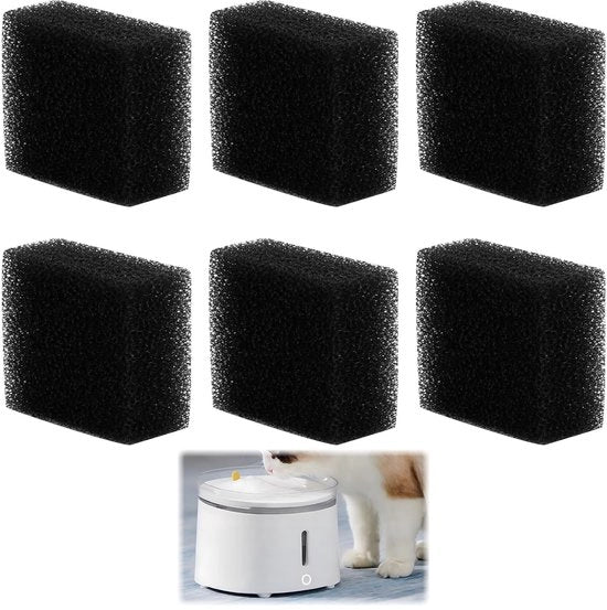 6 filter per sorbenti per acquari, sorbenti biologici, sostituisce filtro attivo carbone per acqua per gatti, filtro per pompa acqua per fontane per gatti e cani