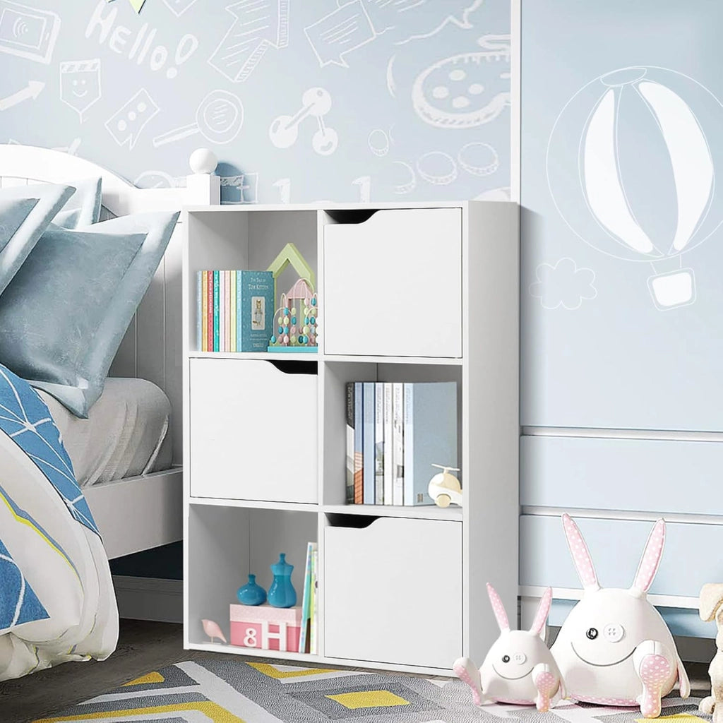 Armadietto Libreria a 3 Livelli con Scomparti, Espositore per Libri e Giocattoli, Scaffale per Salotto Camera da Letto e Soggiorno (Stile 1)