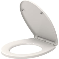 Aan  - sedile wc ovale con coperchio, colore: bianco, un posto,