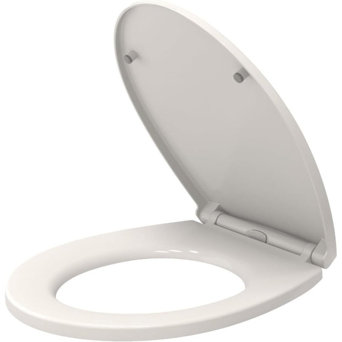 Aan  - sedile wc ovale con coperchio, colore: bianco, un posto,