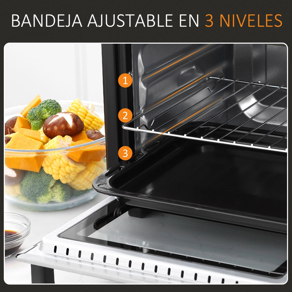 Forno portatile 16L 1400W ¨C zephmum ¨C 44x32x28,1 cm Argento