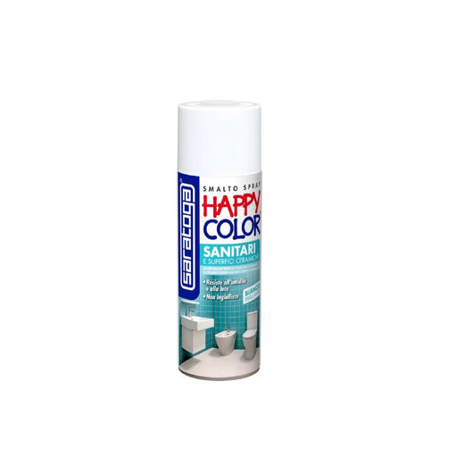 HAPPY COLOR SMALTO SPRAY PER SANITARI BIANCO 400ML