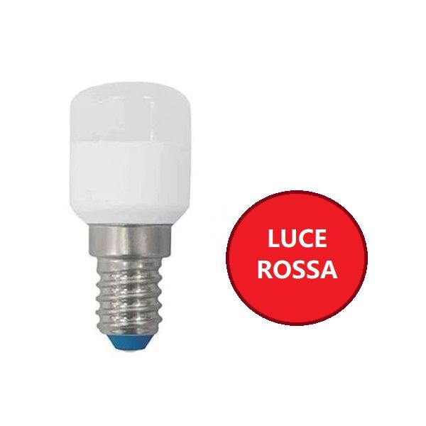LAMPADINA PERA PICCOLA A LED 1,5W LUCE ROSSA E14 BOT LIGHTING