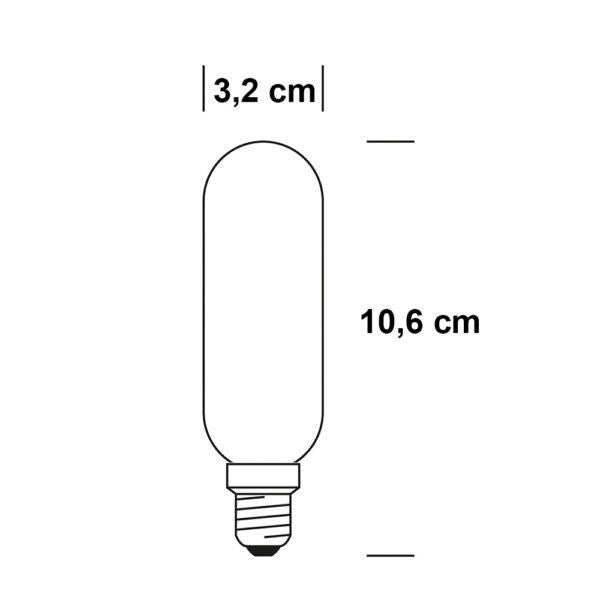LAMPADINA TUBOLARE A LED 8,5W LUCE NATURALE 4000K 1055 LUMEN E27 BOT LIGHTING