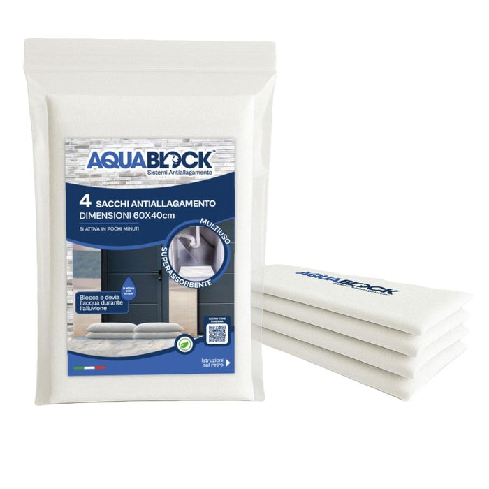 SACCHI AUTOESPANDENTI ANTIALLAGAMENTO 60X40CM AQUABLOCK CONFEZIONE 4 PEZZI