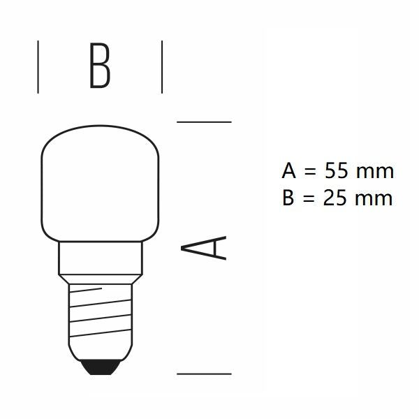 LAMPADINA PERA PICCOLA A LED 1,5W LUCE ROSSA E14 BOT LIGHTING