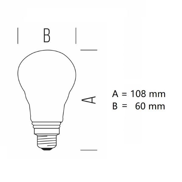 LAMPADINA GOCCIA A LED 7W LUCE CALDA 3000K 806 LUMEN E27 BOT LIGHTING