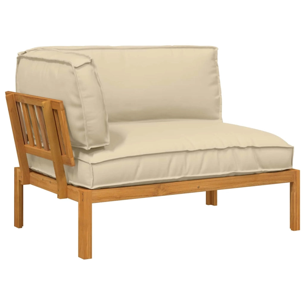 Set di divani Beige 133 x 92 x 69 cm Legno di Acacia Massello 3418159