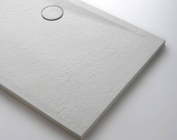 Piatto doccia Pietraceramica alto 4cm in colore Bianco - Ceramica Azzurra - Misura: 70x140 x H4 cm