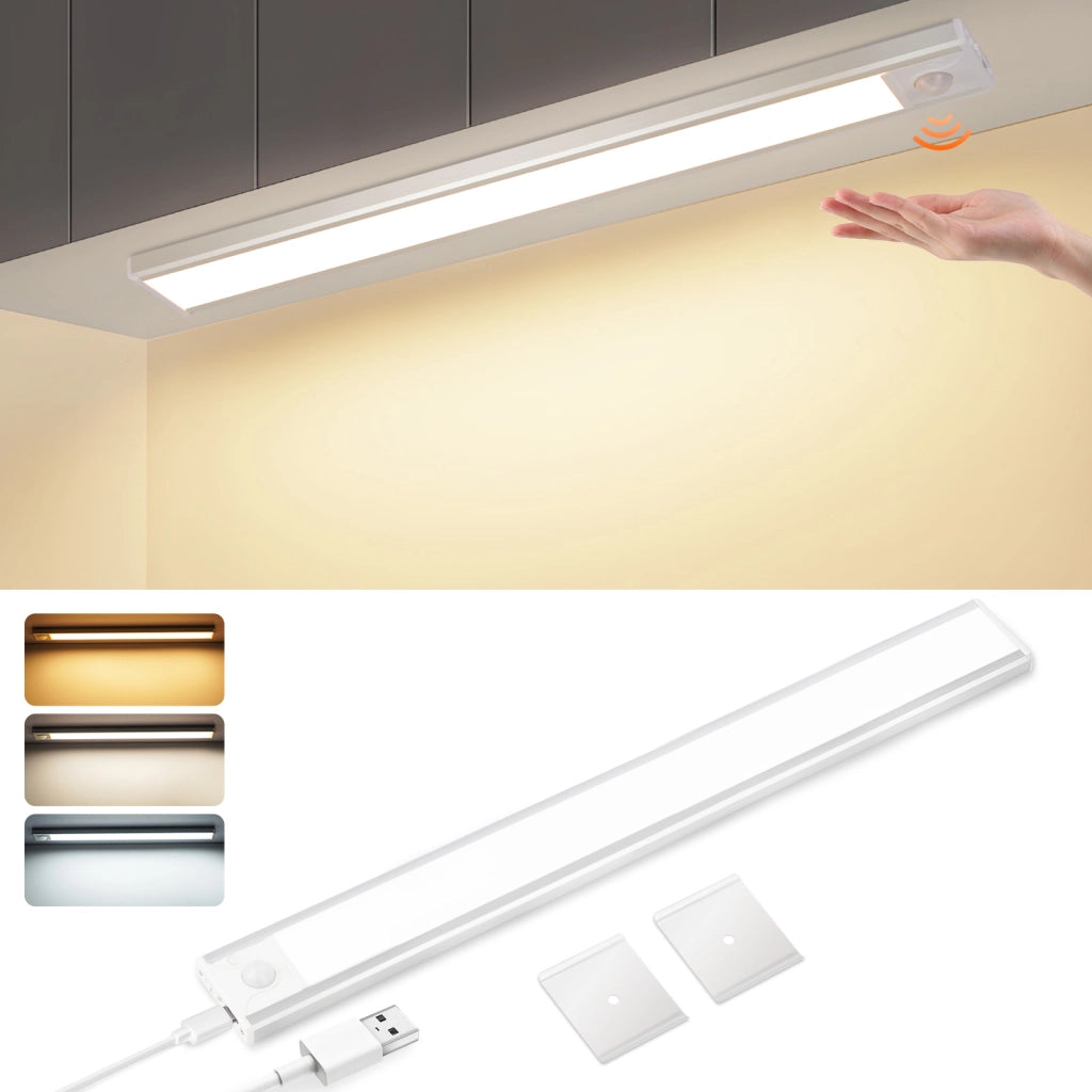 ZMH Set di 2 faretti LED da incasso argento con sensore di movimento 40cm