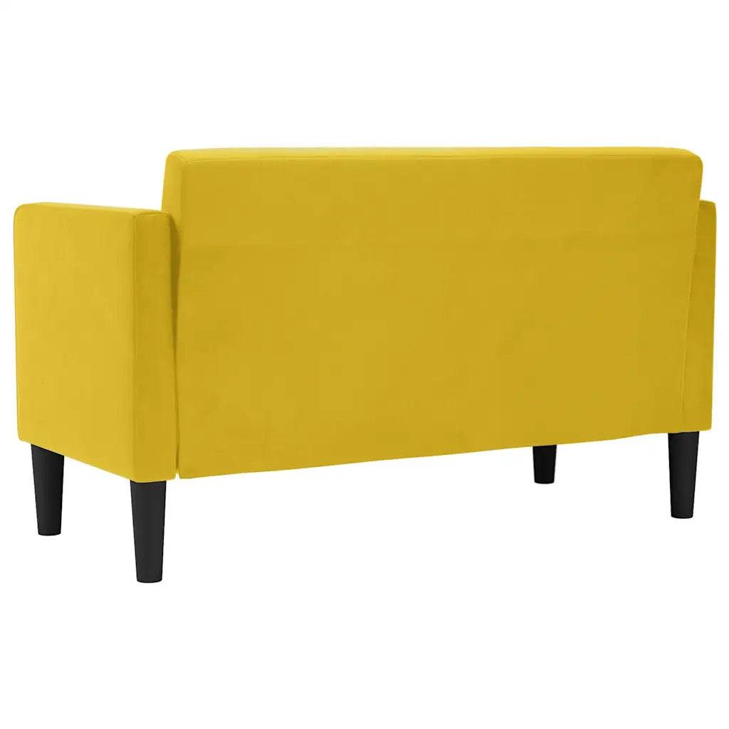 vidaXL Divano Divanetto Giallo 111 cm in Velluto