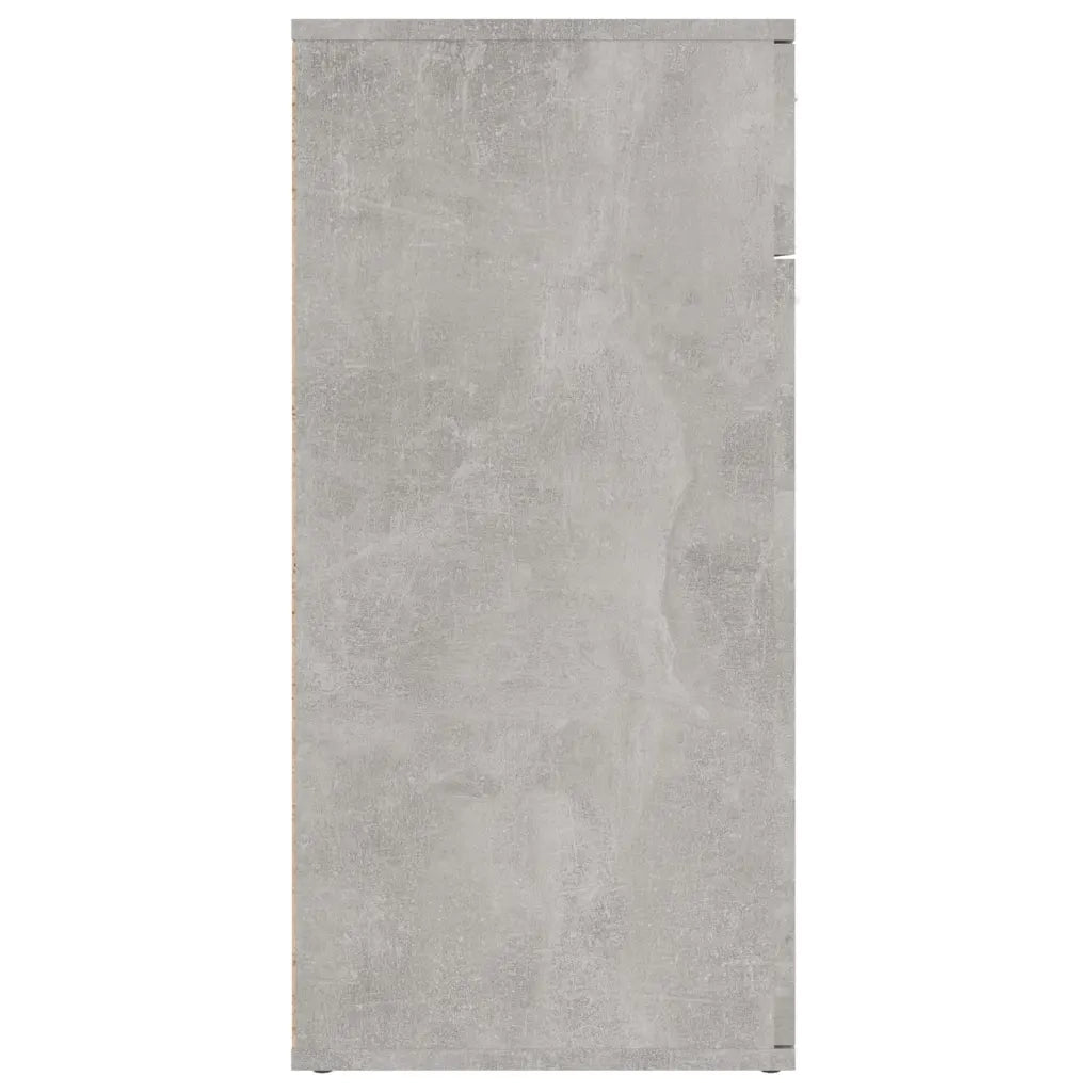 Credenza-Buffet-Armadio da cucina Grigio Cemento 80x36x75 cm in Legno Multistrato