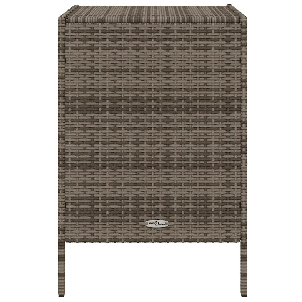 Pratico mobiletto da giardino con 3 cassetti 55 x 59 x 80 cm design moderno in resina intrecciata grigia 02_0047426