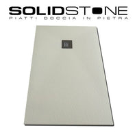 Piatto doccia in pietra SOLIDSTONE alto 2,8 cm - Avorio Crema RAL 1015 - Misura: 100x100 x 2,8h 