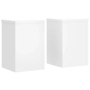 Portavasi mobili per fiori set da 2 25 x 25 x 35 cm legno ingegnerizzato bianco 02_0045269
