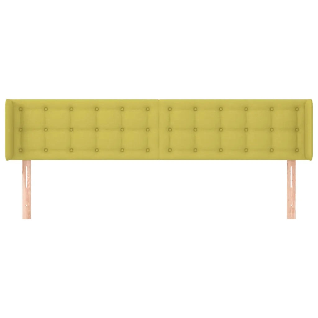 Testiera ad Orecchio Verde 163x16x78/88 cm in Tessuto