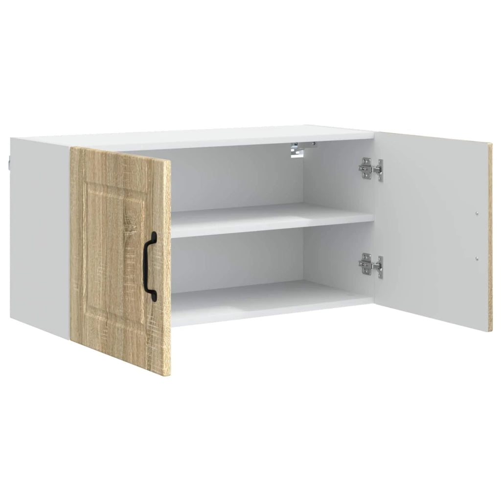 Pensile da cucina moderno a parete pratico per riporre oggetti design pulito 80 x 31 x 40 cm legno composito rovere Sonoma 02_0054282